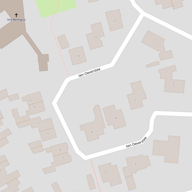 Kaart van  ten Oeverstee.