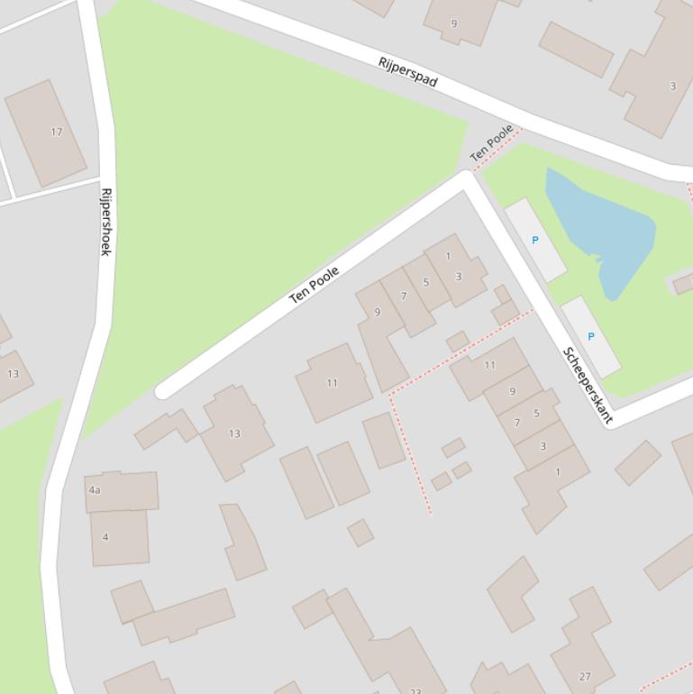 Kaart van  Ten Poole.