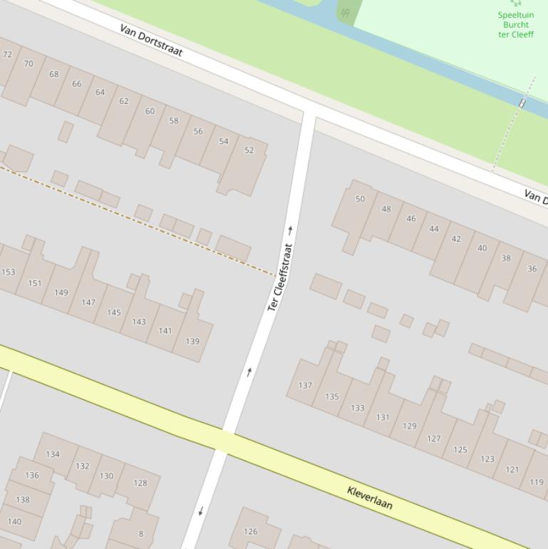 Kaart van de Ter Cleeffstraat.