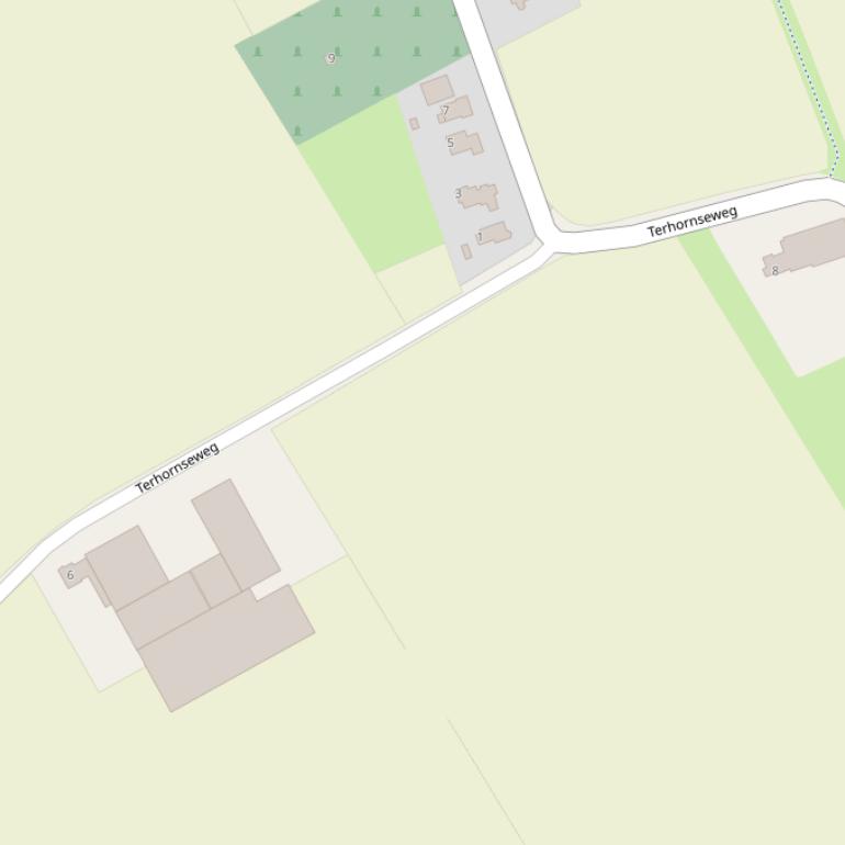 Kaart van de Terhornseweg.