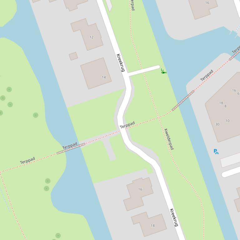 Kaart van het Terppad.