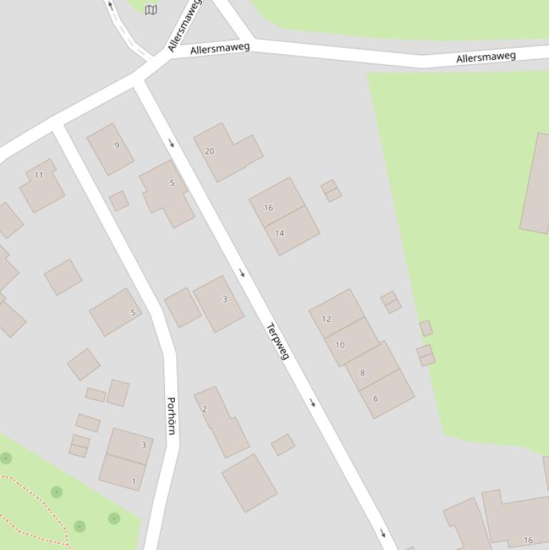 Kaart van de Terpweg.