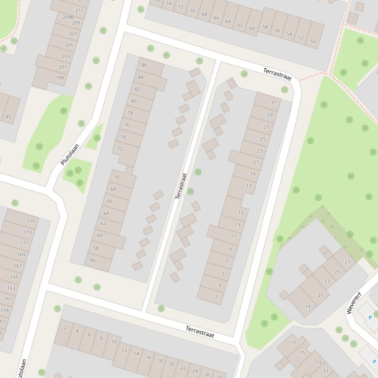 Kaart van de Terrastraat.