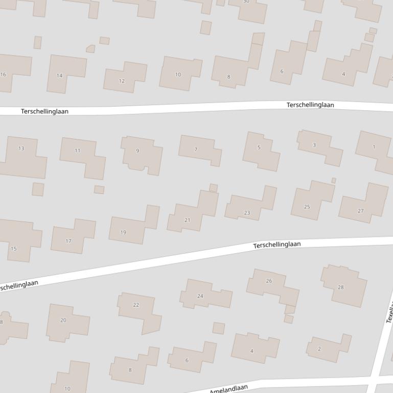Kaart van de Terschellinglaan.