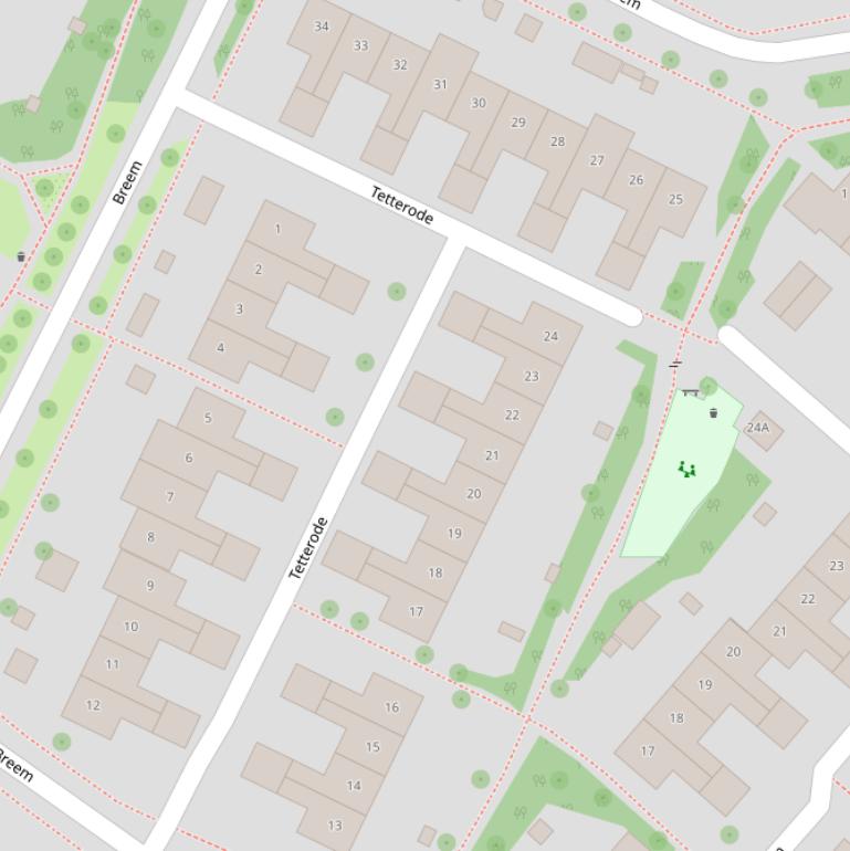 Kaart van  Tetterode.