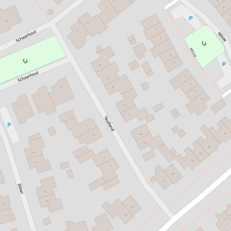 Kaart van  Teulland.