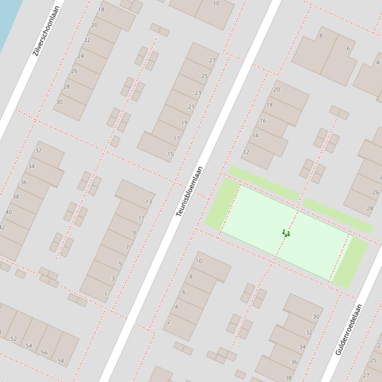 Kaart van de Teunisbloemlaan.