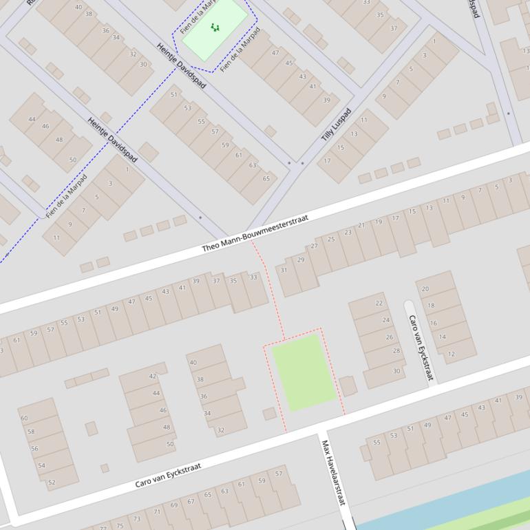 Kaart van de Theo Mann-Bouwmeesterstraat.