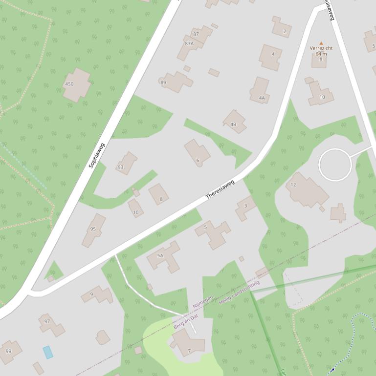 Kaart van de Theresiaweg.