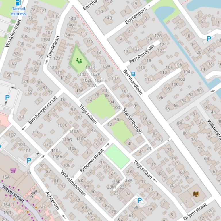 Kaart van de Thijsselaan.