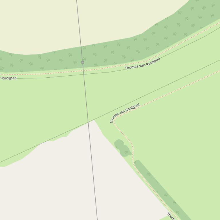 Kaart van het Thomas van Rooijpad.
