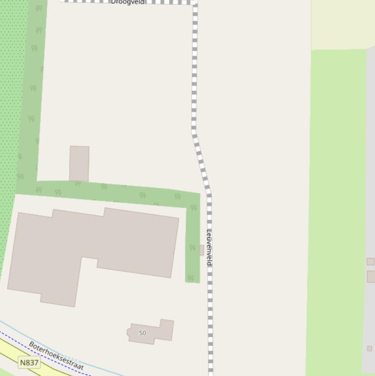 Kaart van het Tichelveld.