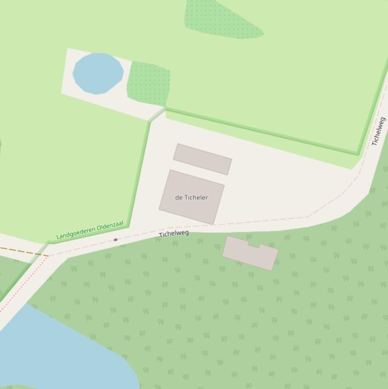 Kaart van de Tichelweg.