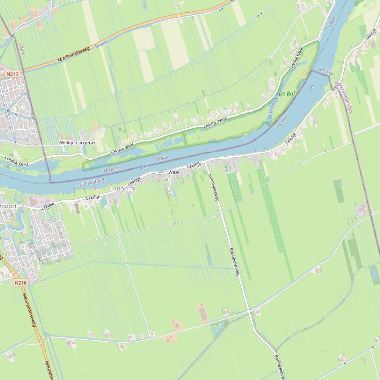 Kaart van de Tiendweg.