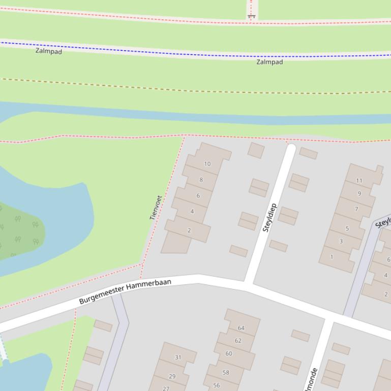 Kaart van  Tienvoet.