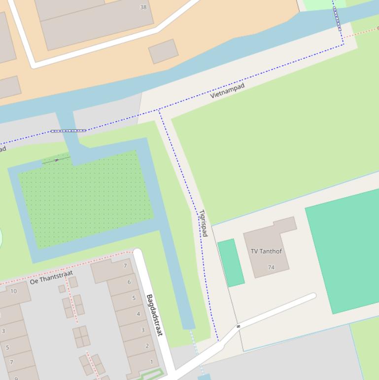 Kaart van het Tigrispad.