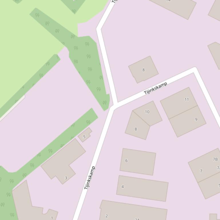 Kaart van  Tijinkskamp.