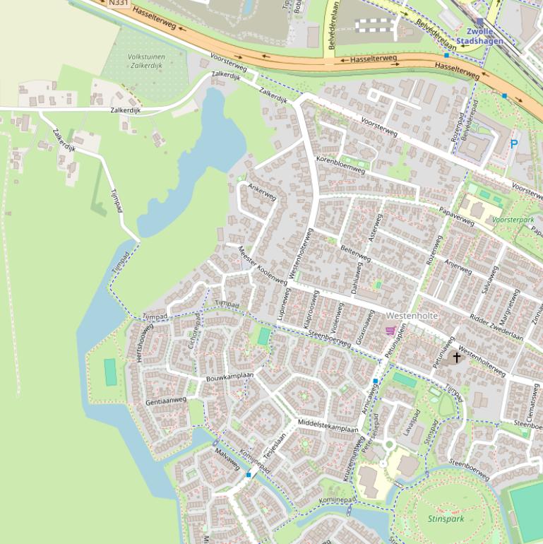 Kaart van het Tijmpad.