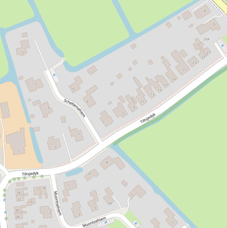 Kaart van  Tiltsjedyk.