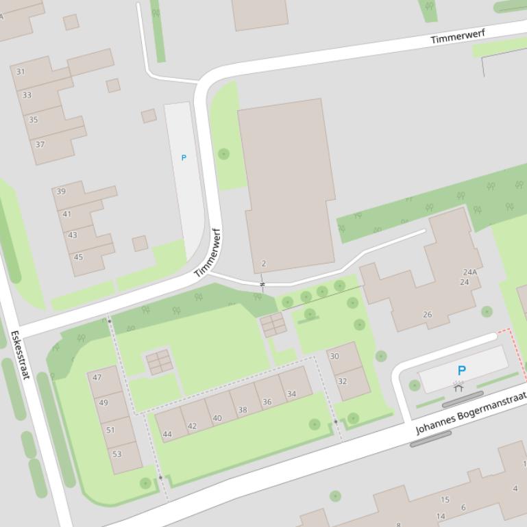Kaart van het Timmerwerf.