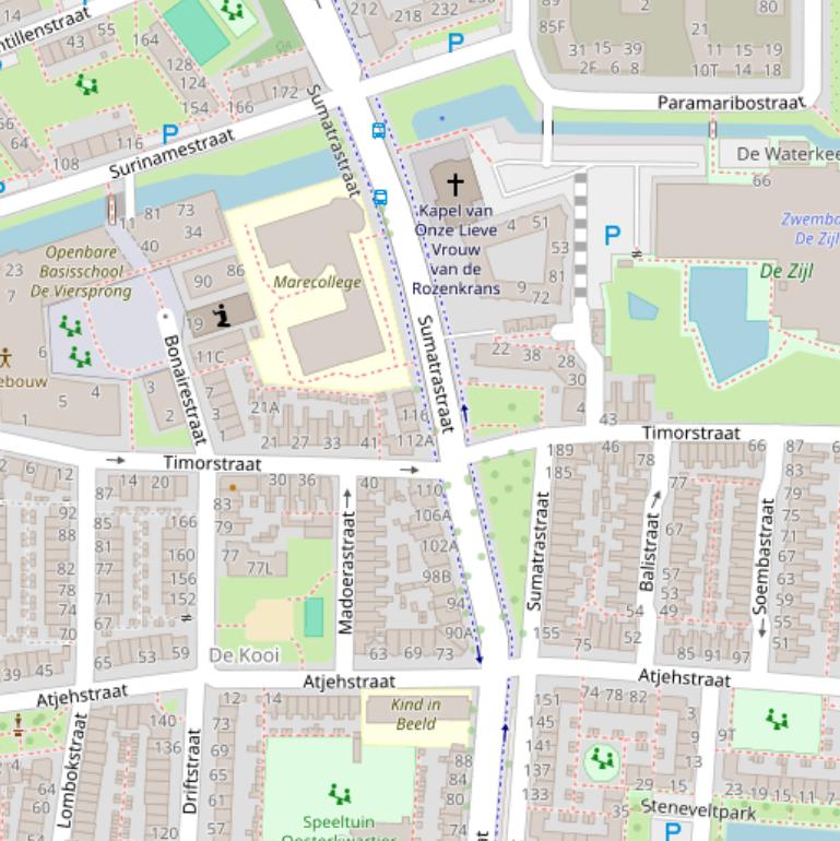 Kaart van de Timorstraat.