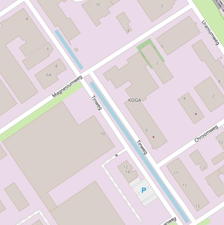 Kaart van de Tinweg.