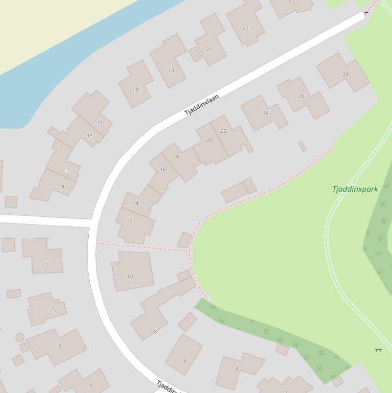 Kaart van de Tjaddinxlaan.