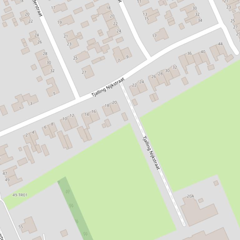 Kaart van de Tjalling Nijkstraat.