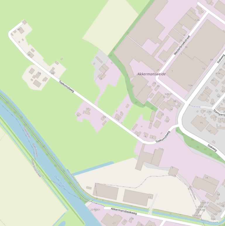 Kaart van de Toekomstweg.