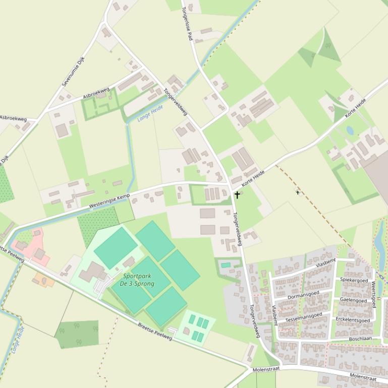 Kaart van de Tongerveldweg.