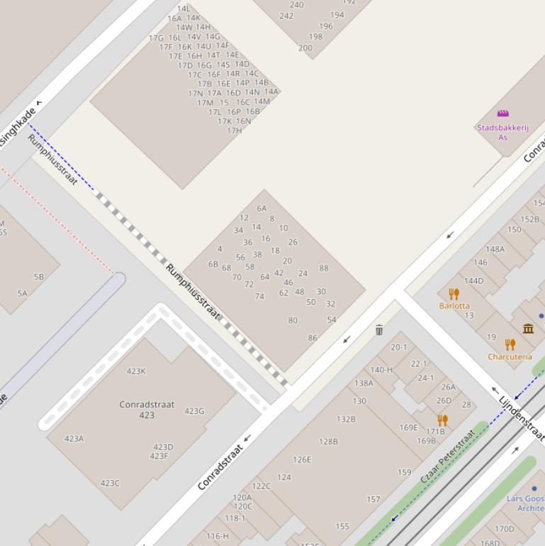 Kaart van het Tonia Stieltjesplein.