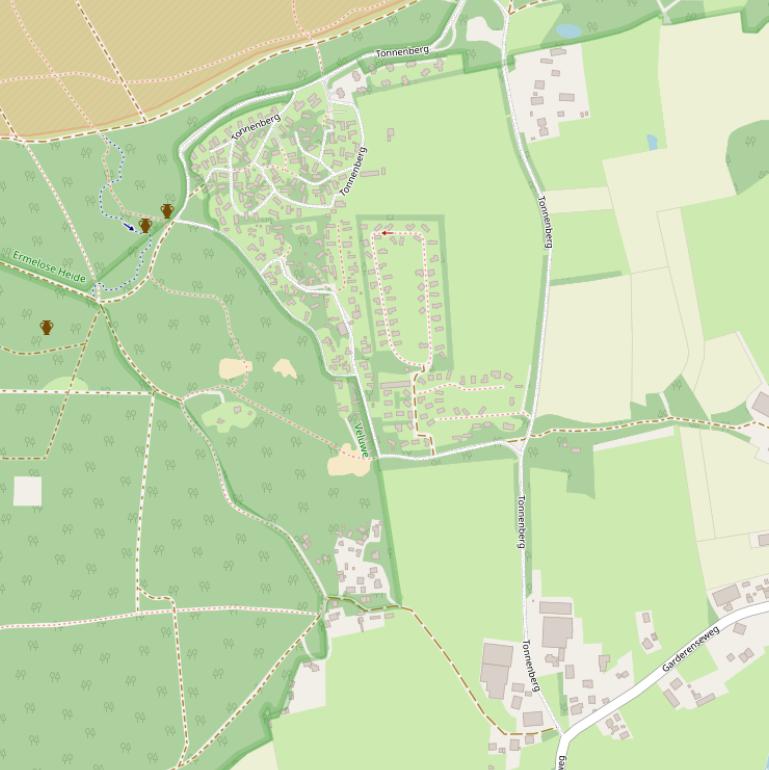 Kaart van  Tonnenberg.