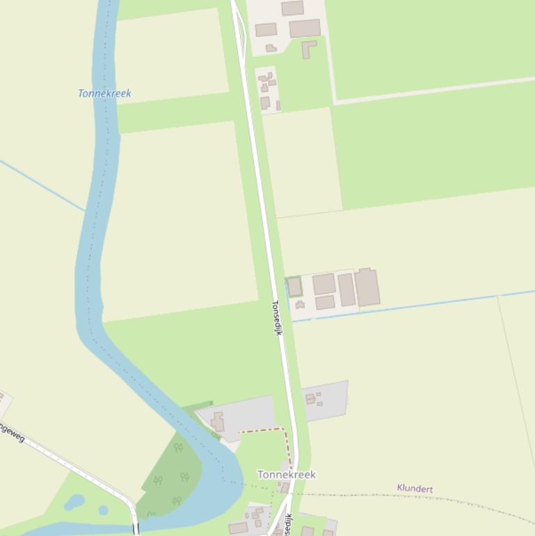 Kaart van de Tonsedijk.