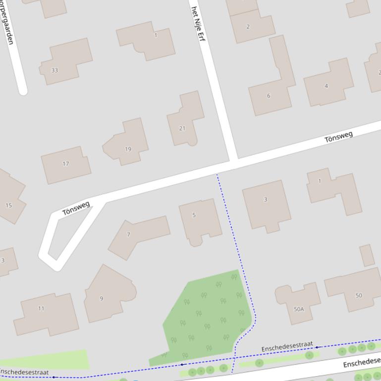 Kaart van de Tönsweg.