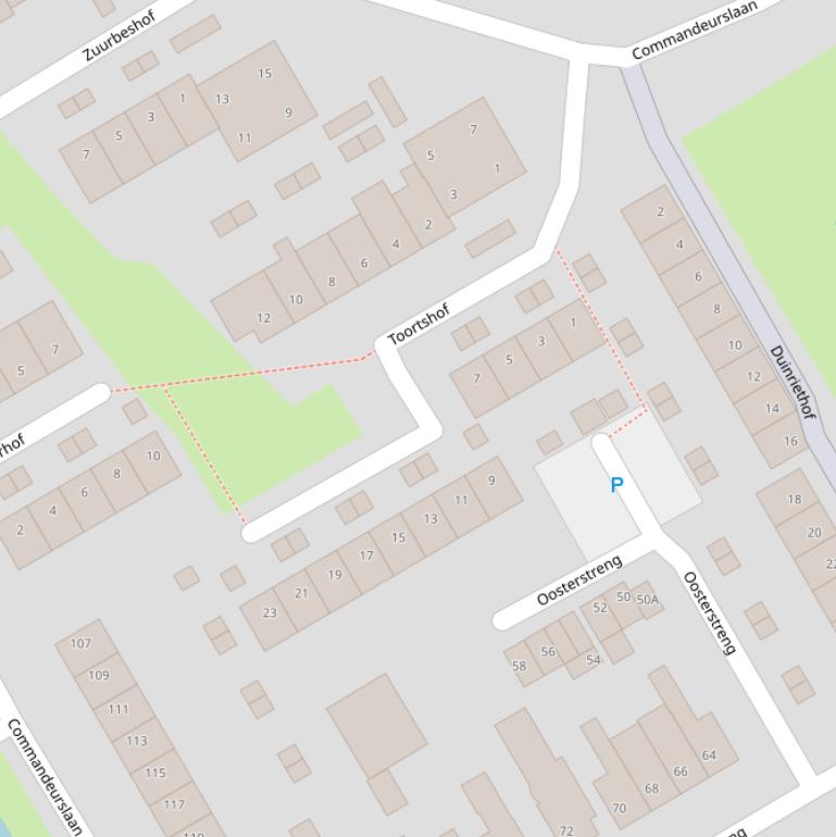 Kaart van de Toortshof.