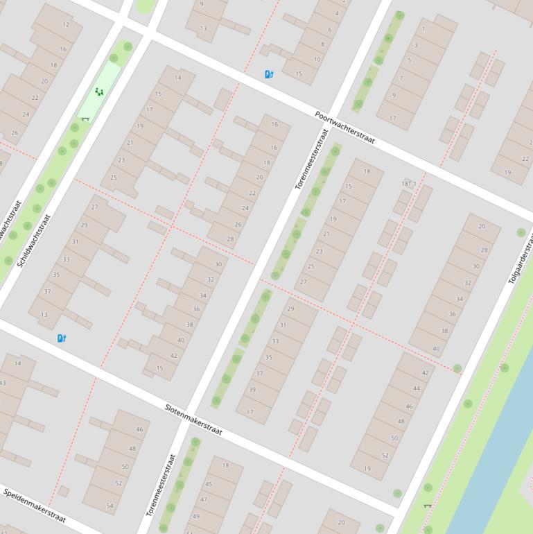 Kaart van de Torenmeesterstraat.