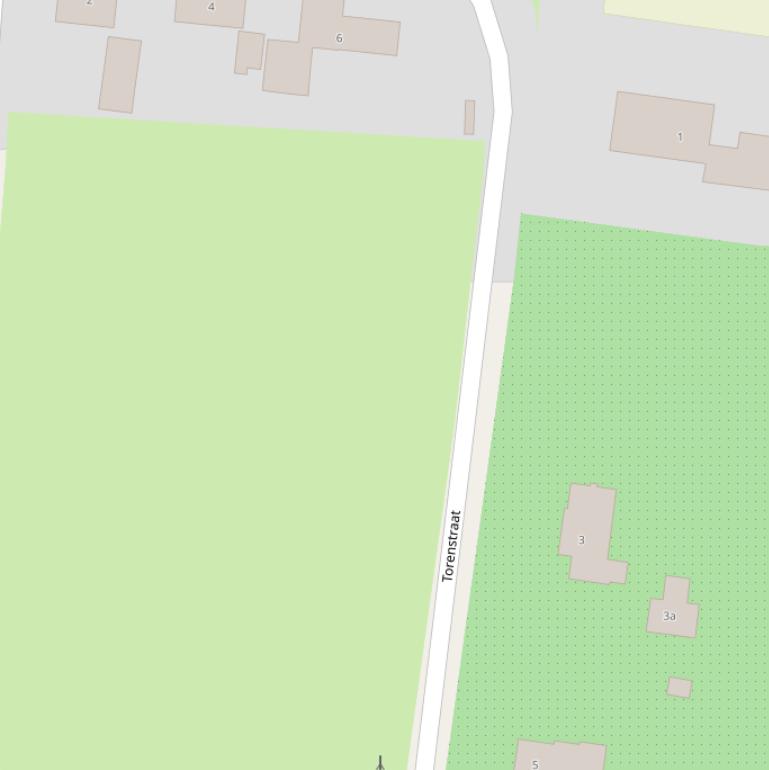 Kaart van de Torenstraat.