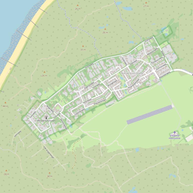 Kaart van de Torenweg.