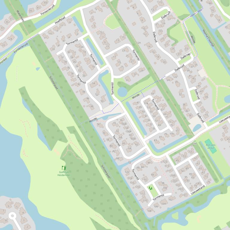 Kaart van  Tormentil.