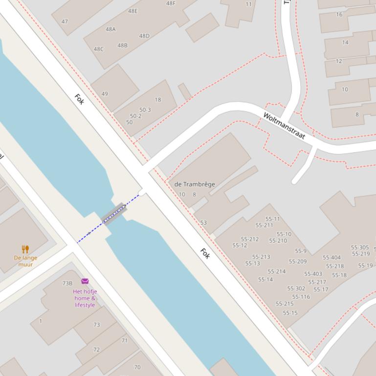 Kaart van  Trambrêge.