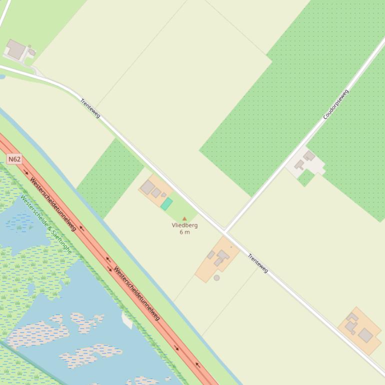 Kaart van de Trenteweg.