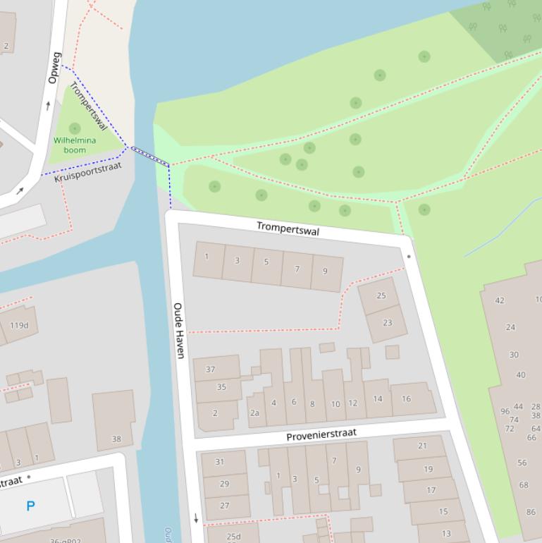 Kaart van  Trompertswal.