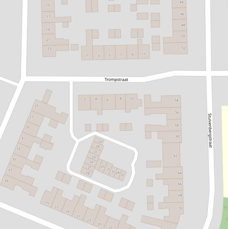 Kaart van de Trompstraat.