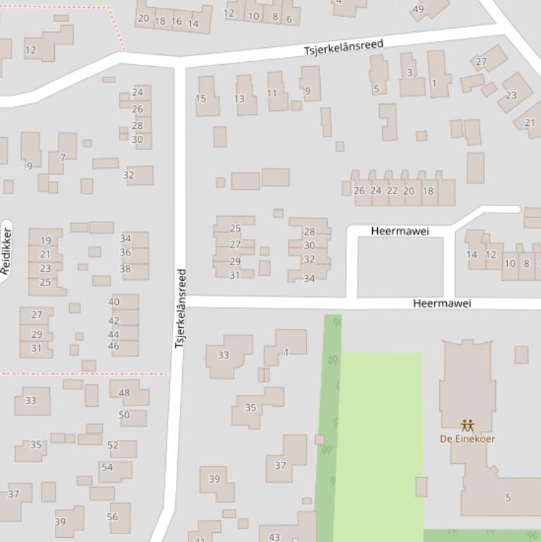 Kaart van  Tsjerkelânsreed.