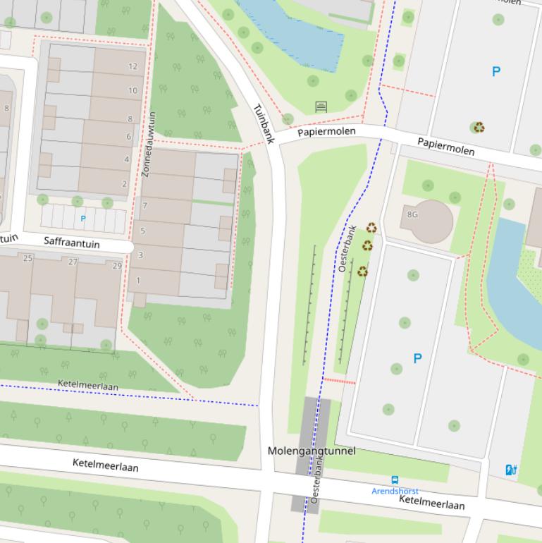 Kaart van  Tuinbank.