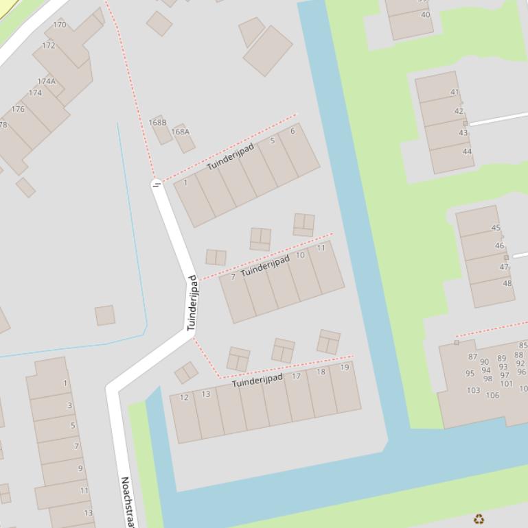 Kaart van het Tuinderijpad.