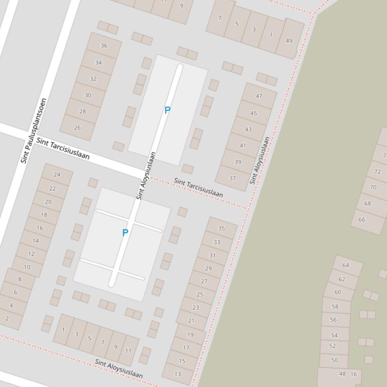 Kaart van de Tulpstraat.