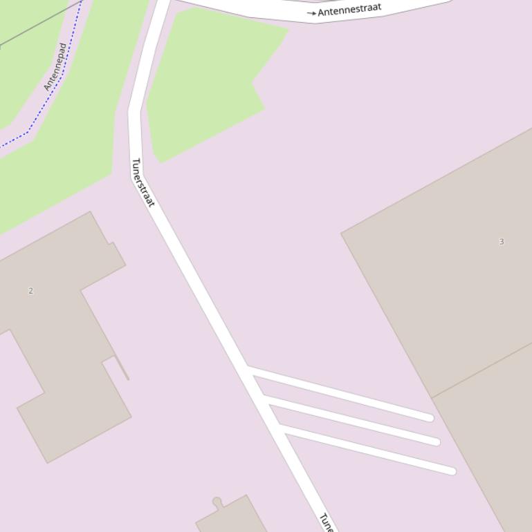 Kaart van de Tunerstraat.