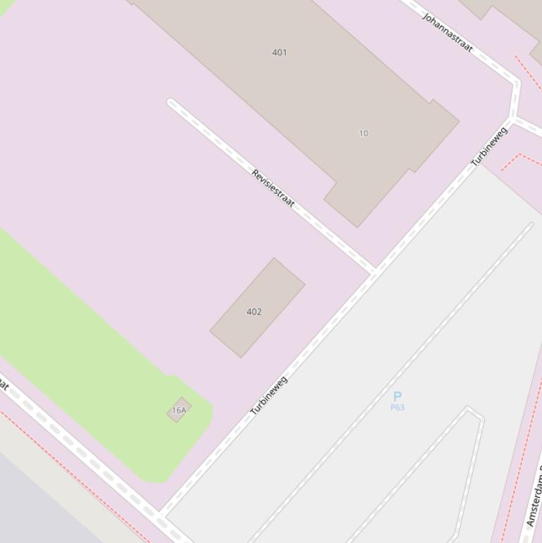 Kaart van de Turbineweg.