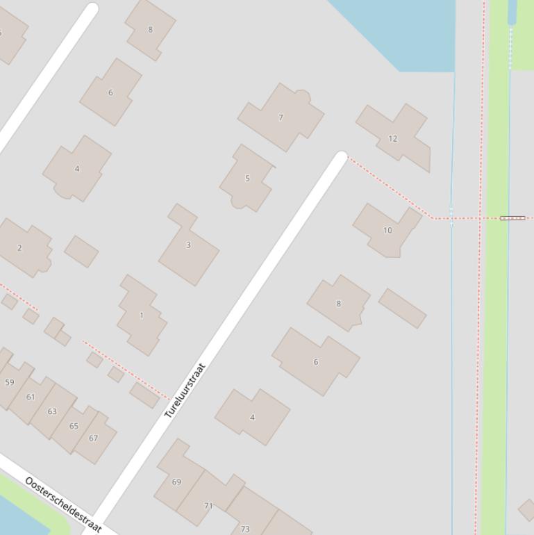 Kaart van de Tureluurstraat.